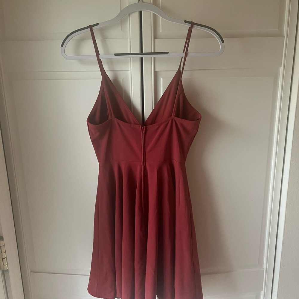 Red Formal Mini Dress - Picture 3 of 3